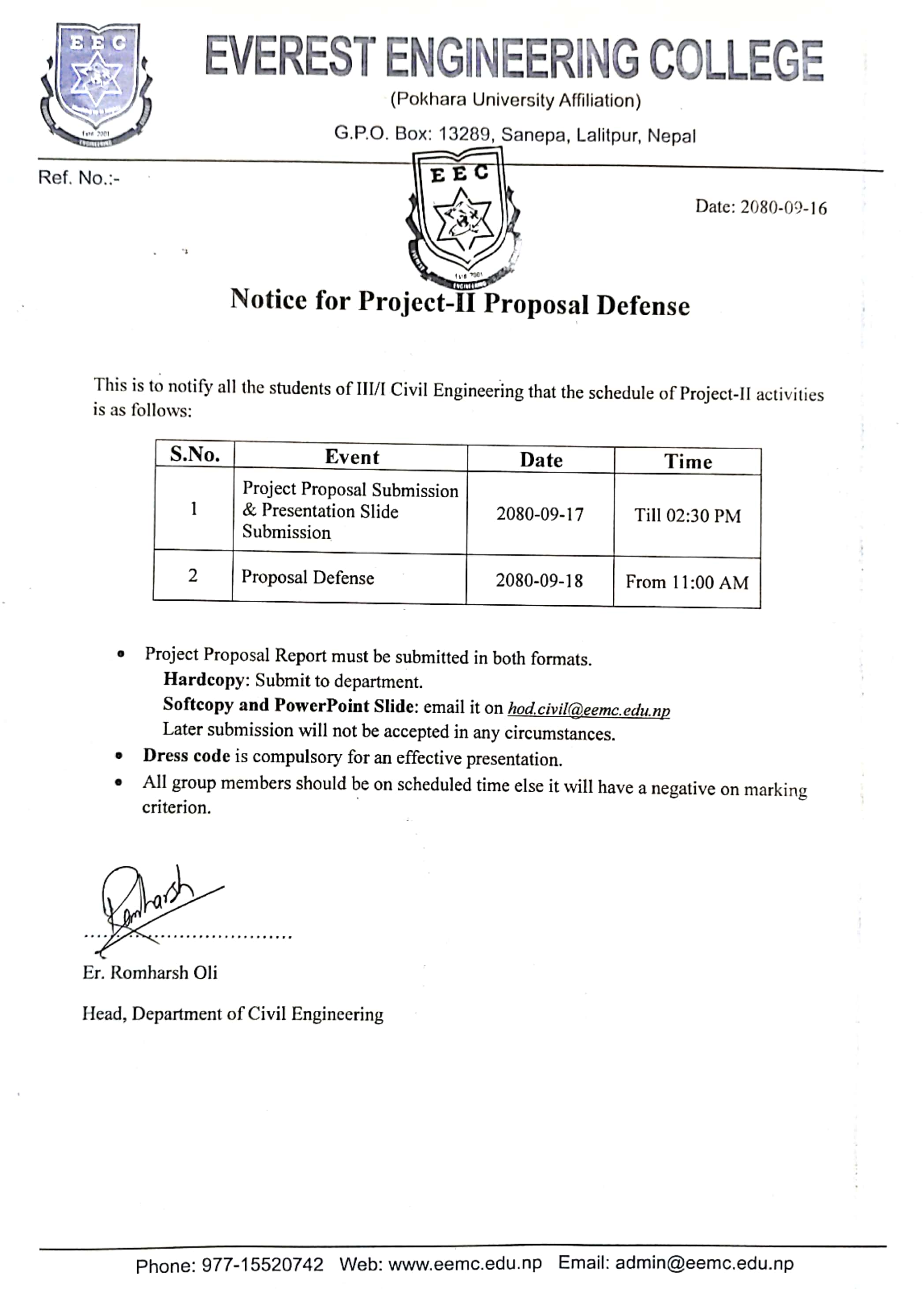 notice-for-project-proposal-defense